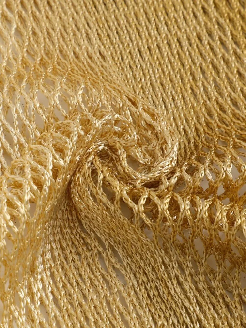 Gold Casual Women's Ombre Lace-Up Kimono Cover Up Suit